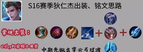 王者荣耀S16英雄出装攻略（掌握S16版本的英雄出装，成就巅峰王者）